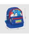 G634,Ghiozdan gradinita Cerda Sonic The Hedgehog, 27cm, 1 compartiment, 1 buzunar, albastru