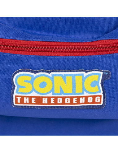 G634,Ghiozdan gradinita Cerda Sonic The Hedgehog, 27cm, 1 compartiment, 1 buzunar, albastru