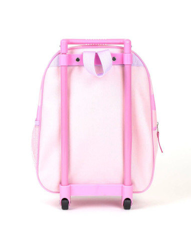 G645,Ghiozdan gradinita Cerda Minnie 3D, 37cm, 1 compartiment, tip troller, roz, 37030