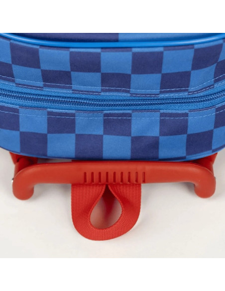 G647,Ghiozdan gradinita Cerda Sonic 3D, 31cm, 1 compartiment, tip troller, albastru, 37034
