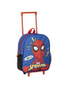 G648,Ghiozdan gradinita Cerda Spiderman 3D, 31cm, 1 compartiment, tip troller, albastru cu rosu, 37026