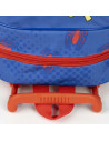 G648,Ghiozdan gradinita Cerda Spiderman 3D, 31cm, 1 compartiment, tip troller, albastru cu rosu, 37026