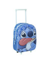 G651,Ghiozdan gradinita Cerda Stitch 3D, 31cm, 1 compartiment, tip troller, albastru, 37032