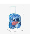 G651,Ghiozdan gradinita Cerda Stitch 3D, 31cm, 1 compartiment, tip troller, albastru, 37032