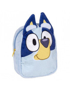 G655,Ghiozdan gradinita mini Cerda Bluey, 22cm, 1 compartiment, material catifelat, bleu cu galben, 33099