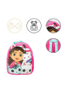 G657,Ghiozdan gradinita mini Cerda Gabby's Dollhouse, 22cm, 1 compartiment, material catifelat, roz, 36898