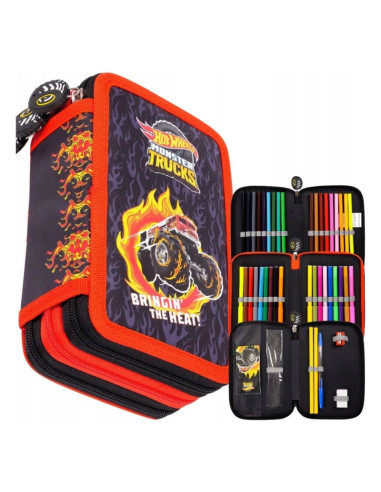 P4574,Penar echipat St.Majewski St.Right Hot Wheels, 3 fermoare, 45 de piese