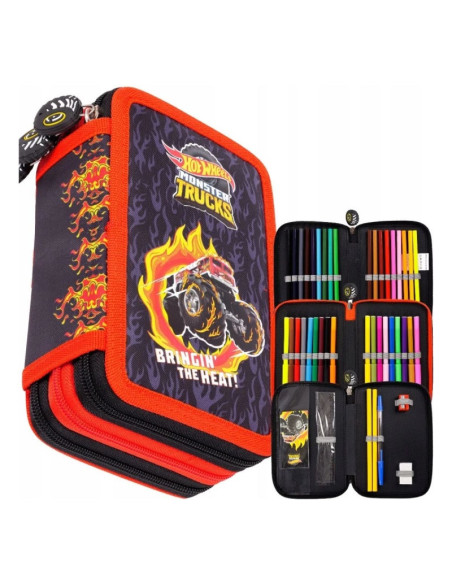 P4574,Penar echipat St.Majewski St.Right Hot Wheels, 3 fermoare, 45 de piese