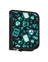 P4602,Penar neechipat St.Majewski St.Right Neon Football, 1 fermoar, 2 extensii, negru cu bleu