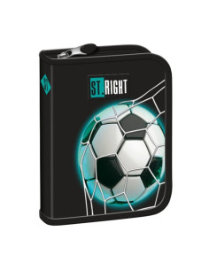 P4602,Penar neechipat St.Majewski St.Right Neon Football, 1 fermoar, 2 extensii, negru cu bleu
