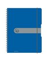 Caiet A4 EOTG cu spira si elastic Herlitz, 80 file, 80 g/mp, Matematica, coperta PP Albastru