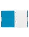 Caiet A4 EOTG cu spira si elastic Herlitz, 80 file, 80 g/mp, Matematica, coperta PP Albastru Transparent
