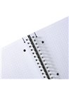 Caiet A4 EOTG cu spira si elastic Herlitz, 80 file, 80 g/mp, Matematica, coperta PP Negru Opac