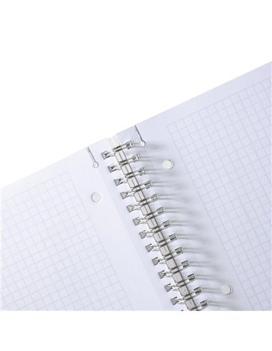 Caiet A4 EOTG cu spira si elastic Herlitz, 80 file, 80 g/mp, Matematica, coperta PP Transparent