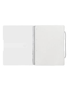 Caiet A4 EOTG cu spira si elastic Herlitz, 80 file, 80 g/mp, Matematica, coperta PP Transparent 2