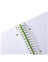 Caiet A4 EOTG cu spira si elastic Herlitz, 80 file, 80 g/mp, Matematica, coperta PP Verde Opac