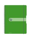 Caiet A4 EOTG cu spira si elastic Herlitz, 80 file, 80 g/mp, Matematica, coperta PP Verde Opac