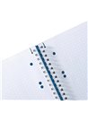 Caiet A5 EOTG cu spira si elastic Herlitz, 80 file, 80 g/mp, Matematica, coperta PP Albastru Opac