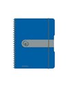 Caiet A5 EOTG cu spira si elastic Herlitz, 80 file, 80 g/mp, Matematica, coperta PP Albastru Opac