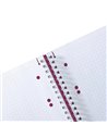Caiet A5 EOTG cu spira si elastic Herlitz, 80 file, 80 g/mp, Matematica, coperta PP Fucsia Opac
