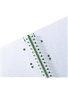 Caiet A5 EOTG cu spira si elastic Herlitz, 80 file, 80 g/mp, Matematica, coperta PP Verde