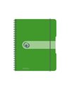 Caiet A5 EOTG cu spira si elastic Herlitz, 80 file, 80 g/mp, Matematica, coperta PP Verde