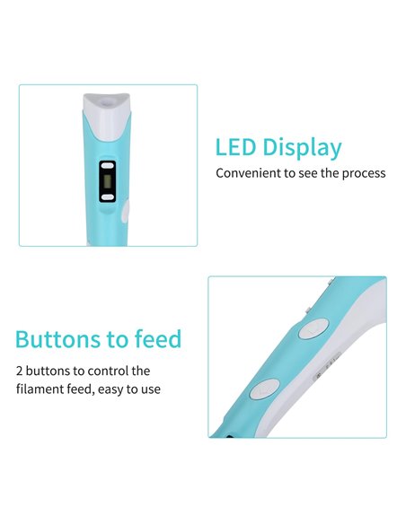 Creion 3D cu filament inclus, 1.75 mm, Diverse culori