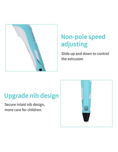 Creion 3D cu filament inclus, 1.75 mm, Diverse culori