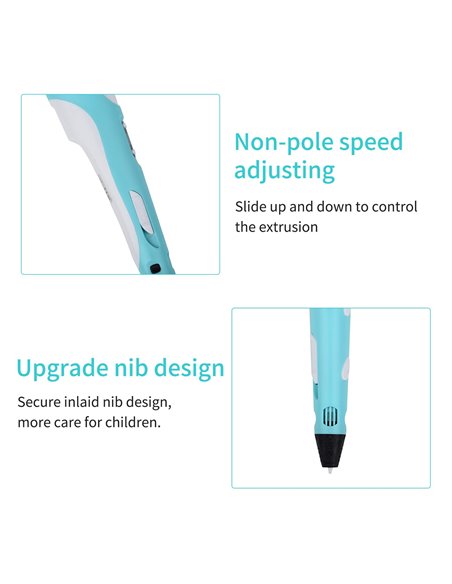 Creion 3D cu filament inclus, 1.75 mm, Diverse culori