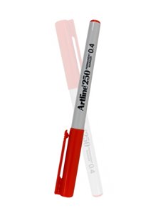 Marker permanent Artline 250, varf rotund 0.4 mm, Rosu