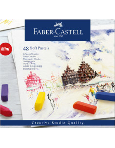 FC128248,Creioane pastel soft mini 48 culori faber-castell