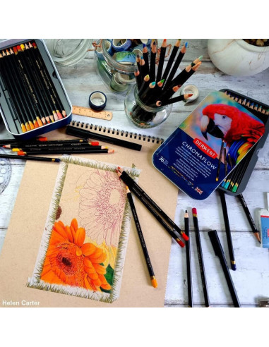 DW2306012,Creioane colorate 36 culori cutie metal professional cromaflow derwent