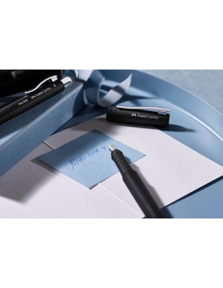 FC241050,Set stilou b + pix xb poly negru faber-castell