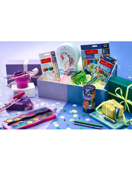 FC110923,Creioane colorate 8+2 culori jumbo grip unicorni faber-castell