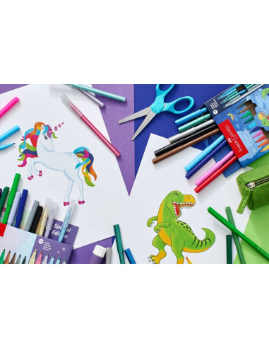 FC554222,Carioca 18+6 culori dinozauri faber-castell