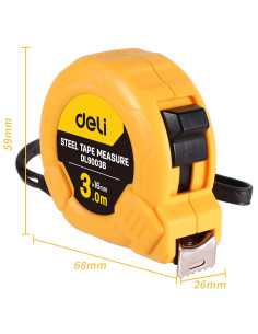 DL9003B,Ruleta otel 3m*16mm deli 2