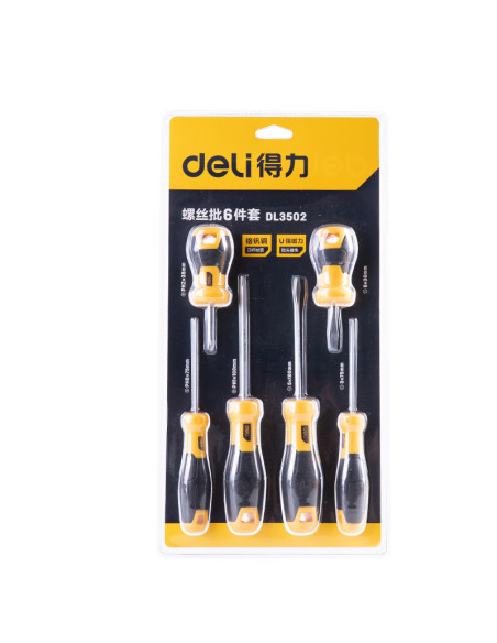 DL3502,Set 6 surubelnite div marimi blister deli