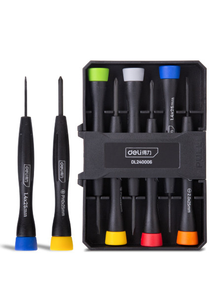 DL240006,Set 6 surubelnite precizie cut plastic deli