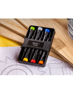 DL240006,Set 6 surubelnite precizie cut plastic deli 2