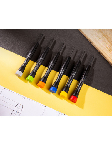 DL240006,Set 6 surubelnite precizie cut plastic deli