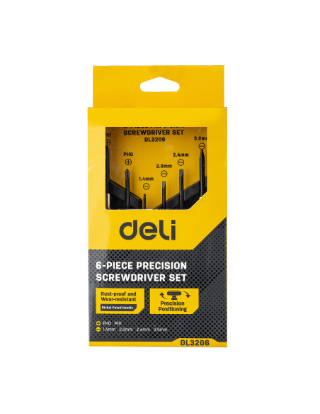 DL3206,Set 6 surubelnite precizie metalice cut plastic deli