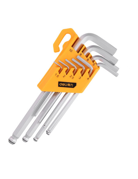 DL230909,Set 9 buc chei imbus cap sferic 1.5-10 mm deli