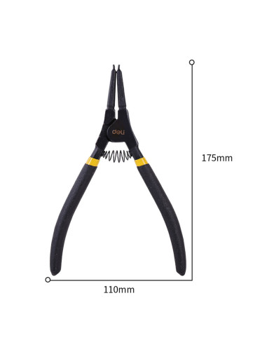 DL20022,Cleste cu varf subtire 7 inch negru dl20022 deli