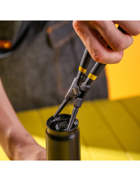 DL20022,Cleste cu varf subtire 7 inch negru dl20022 deli