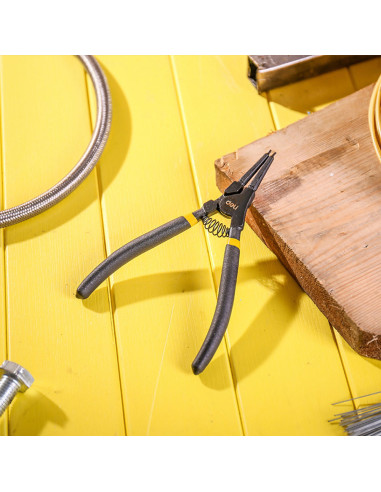 DL20022,Cleste cu varf subtire 7 inch negru dl20022 deli