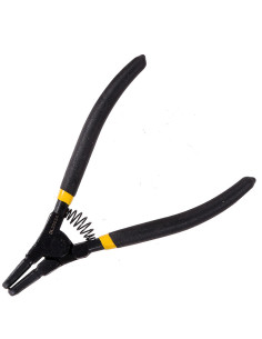 DL20024,Cleste cu varf subtire curbat 7 inch negru dl20024 deli