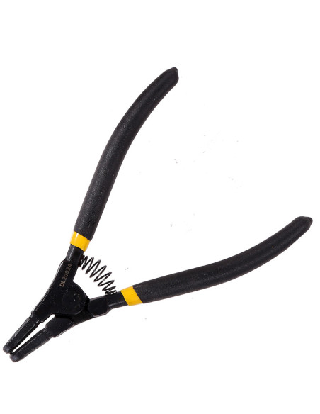 DL20024,Cleste cu varf subtire curbat 7 inch negru dl20024 deli