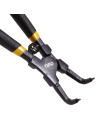 DL20024,Cleste cu varf subtire curbat 7 inch negru dl20024 deli