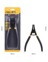DL20024,Cleste cu varf subtire curbat 7 inch negru dl20024 deli