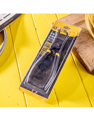 DL20024,Cleste cu varf subtire curbat 7 inch negru dl20024 deli